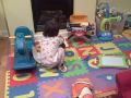 Anjelica singing in Mommy's shoes