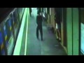 Baby stroller pram miraculous escape go right under train (bebe cae por abajo de un tren)