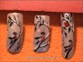 acrylic nail sculpting  winter theme 