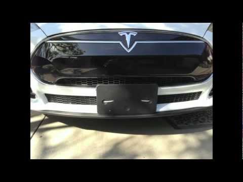 how to fasten front license plate