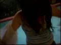 Cute Girl Strips Off Wet T Shirt By Swimming Pool