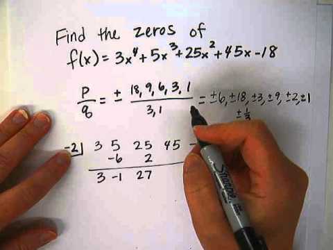 how to locate zeros of a polynomial function