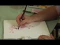 Watercolor Painting: An Orchid : Watercolor Painting an Orchid: Stem