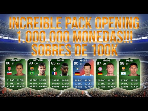 INCREIBLE PACK OPENING 1.000.000 MONEDAS!!!! | SOBRES DE 100K | ULTIMATE TEAM 14