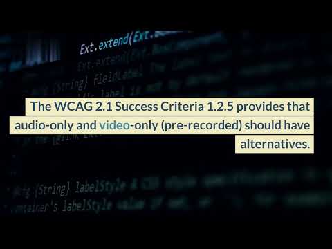 How to implement WCAG 2.1 Success Criteria 1.2.5 Audio Description (Prerecorded) in code