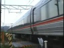 踏切風景－東海道本線・旧「新垂井駅」踏切３８３系ワイドビューしなの１６号2008年7月13日撮影