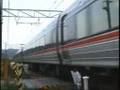 踏切風景－東海道本線・旧「新垂井駅」踏切３８３系ワイドビューしなの１６号2008年7月13日撮影