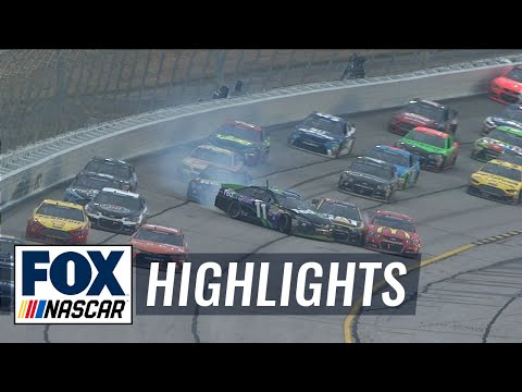 Denny Hamlin Gets Loose, Wrecks Jeff Gordon, Jamie McMurray - Atlanta - 2015 NASCAR Sprint Cup