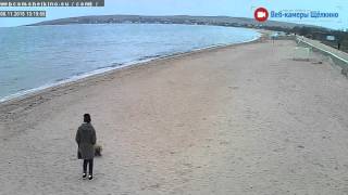 Пляж в Щёлкино, 08.11.2015 - time-lapse с камеры 5