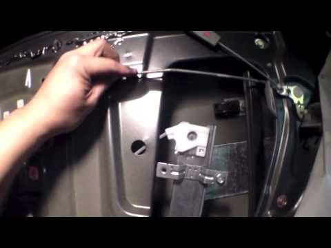 DIY How to replace repair install rear window regulator motor 2004 Honda Pilot