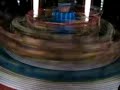 a new addition to the animation pavilion inside disney's california adventure, the toy story (ii) zoetrope illustrates how animation works, but on a grand scale. this features a series of spinning discs, each with a different 3-d animation (parachuting army men, jessie spinning a rope, buzz walking on a ball, woody riding bullseye, wheezy and and lgm jumping on a see-saw, and an lgm waving.

be aware that the animation effect occurs because the spinning of the wheels is timed with a strobe light.