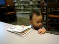 Zach at the library