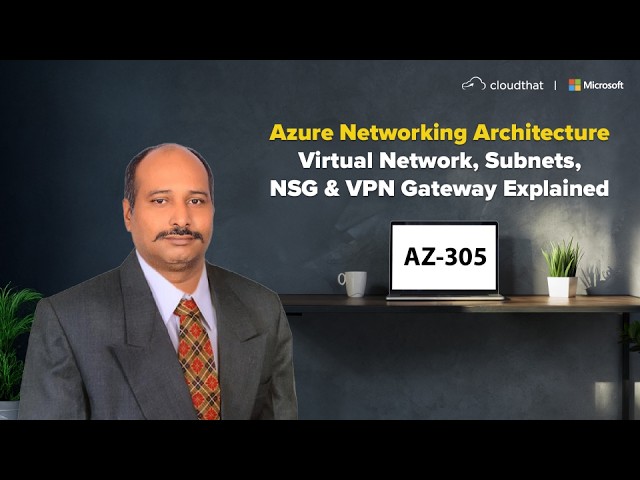 Preparing for the AZ-305: Azure Solutions Architect Expert certification? This session covers the core Azure networking architecture concepts required to design secure, scalable, and enterprise-grade solutions on Microsoft Azure.

Learn how to architect virtual networks, segment resources using subnets, secure traffic with Network Security Groups (NSGs), and enable hybrid connectivity using VPN and Virtual Network Gateway options — all from a solutions architect perspective.

📌 What you’ll learn in this video:

✅ Azure Virtual Network (VNet) architecture fundamentals
✅ Subnet design and network segmentation strategies
✅ Network Security Groups (NSG) — securing inbound & outbound traffic
✅ Designing secure network boundaries in Azure
✅ VPN connectivity options (Site-to-Site & Point-to-Site)
✅ Virtual Network Gateway overview and use cases
✅ Hybrid connectivity between on-premises and Azure
✅ Best practices for enterprise network design
✅ Key concepts relevant for the AZ-305 exam

Who should watch this?

• AZ-305 certification aspirants
• Azure Solutions Architect candidates
• Cloud Architects & Senior Engineers
• IT professionals designing Azure infrastructure
• Anyone interested in Azure networking architecture

Master Azure networking design to build secure, resilient, and scalable cloud architectures aligned with Microsoft best practices.