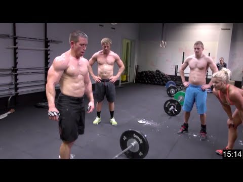 1' - CrossFit -- (http://www.crossfit.com) Dan Bailey took on four other athletes in: King Kong Fran Diane Grace Dan performed all four workouts in succession, wh...