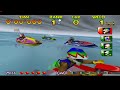 wave race 64 is a racing game for the nintendo 64 that was released on november 5, 1996 in north america. in wave race 64 the player races on jet skis in many different weather conditions, on a variety of different courses. the game was sponsored by the kawasaki heavy industries brand. in this let's play i finish the last three races in the game, discover that my jet ski does in fact have a radio on it, and realize my dreams of scoring a hand job from the female character come true. enjoy! add us on facebook: www.facebook.com follow us on twitter: twitter.com
