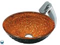 Vigo VG07018 Amber and Gold Glass Vessel Sink