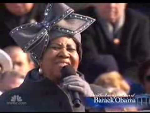 Aretha chante pour l’investiture de Barack Obama