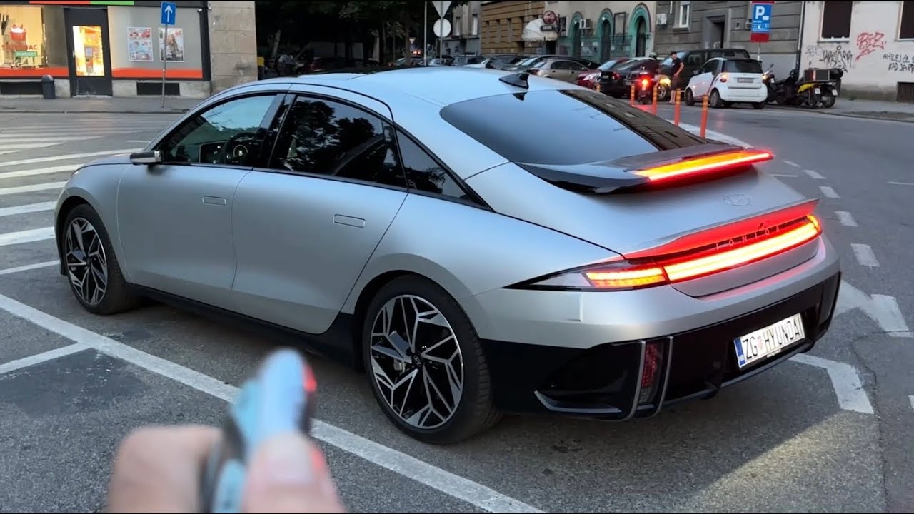 HYUNDAI IONIQ 6 2024 - EVENING POV test drive (CRAZY ambient lights) 325 HP