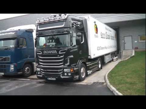 camion scania - Nouveau Scania R730 V8 des transports Claude Janvier. Superbe camion, bien décoré. Accessoires bien choisi.