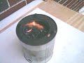Wood gas stove using wood pellets Wood gas stove using wood pellets