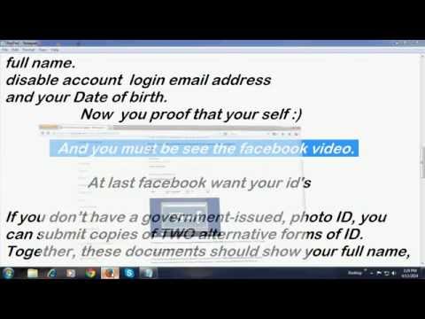 how to recover disabled fb account