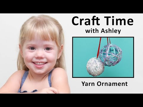 How to Make a Yarn Ornament Ball - Craft Time with Ashley