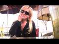 Busty Rachel Aziani taking off panties in public