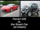 Ferrari vs. Smart Car, An Ass Whipping