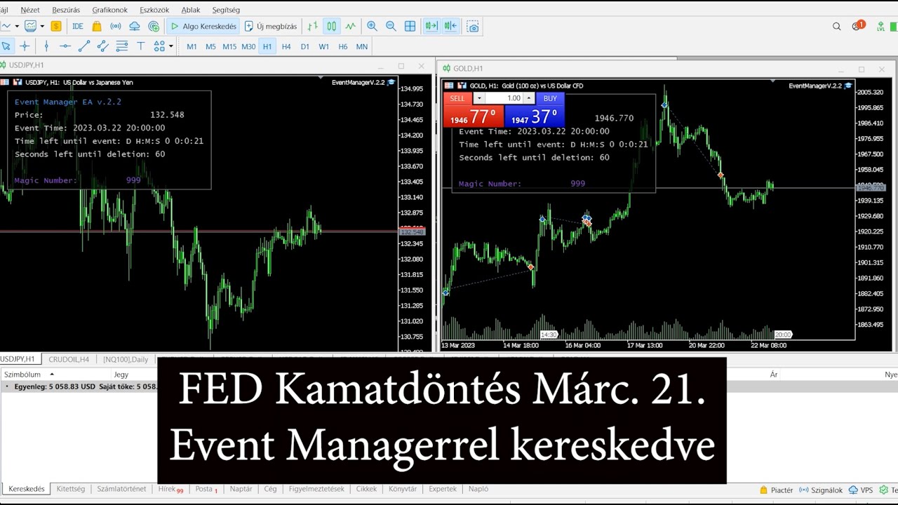 FED Kamatdöntés az Event Managerrel lekereskedve - élő felvétel