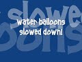 Water Balloons popping in slow motion