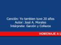 YO TAMBIEN TUVE 20 AÑOS -- MUSICA COLOMBIANA -- GARZON Y COLLA