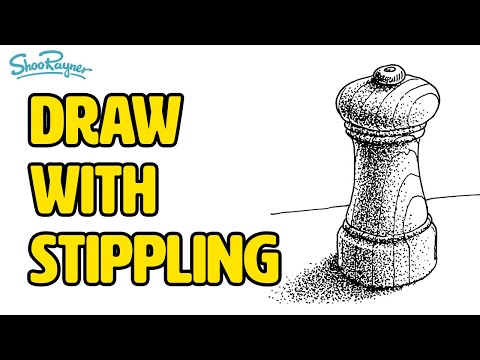 How to draw a Pepper Mill with Stipple Shading