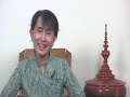 Daw Aung San Suu Kyi, revered around the world for her peaceful fight for democracy in Burma, received an honorary degree from The Johns Hopkins University on Thursday, May 24, 2012. Suu Kyi did not attend the ceremony, but accepted her degree with this pre-recorded message.