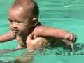 armi tried to swim with daddy