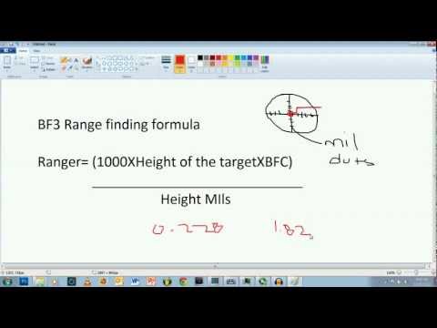 how to measure bullet drop in bf3