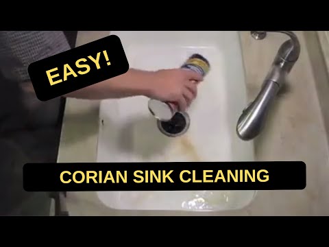 how to whiten corian sink