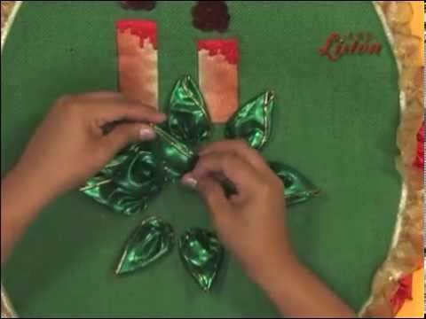 Juego de baño bordado en liston