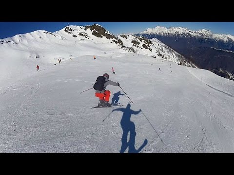 Видео полного спуска по трассе в Роза Хутор