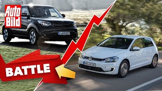 VW e-Golf vs. Kia Soul EV | Das Gebrauchtwagen-Battle mit Conny Poltersdorf und Moritz Doka by Auto Bild