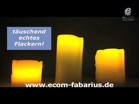 LED Kerze Echtwachskerze Lampe Stumpenkerze Deko Licht Ledlampe Leuchte Licht