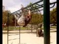 Micah on the monkey bars Micah on the monkey bars