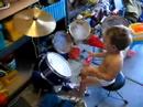 Cooper on drums