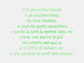 urlando contro il cielo live con testo