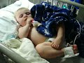 Kristopher in his crib at the hospital