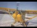 Stinson 108 Flight on Skis