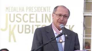 VÍDEO: Pronunciamento do governador Geraldo Alckmin durante a entrega da Medalha JK