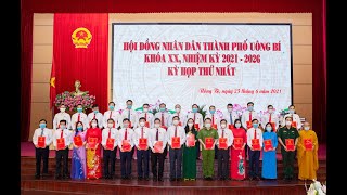 Kỳ họp thứ nhất HĐND thành phố Uông Bí khóa XX bầu các chức danh chủ chốt của HĐND, UBND Thành phố