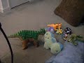 Our Pleo Plays with his own Dinosaur