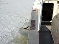 Breaking Ice Cheboygan River Michigan Mackinaw Breaking Ice Cheboygan River Michigan Mackinaw