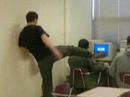 Matt kicking Steffen